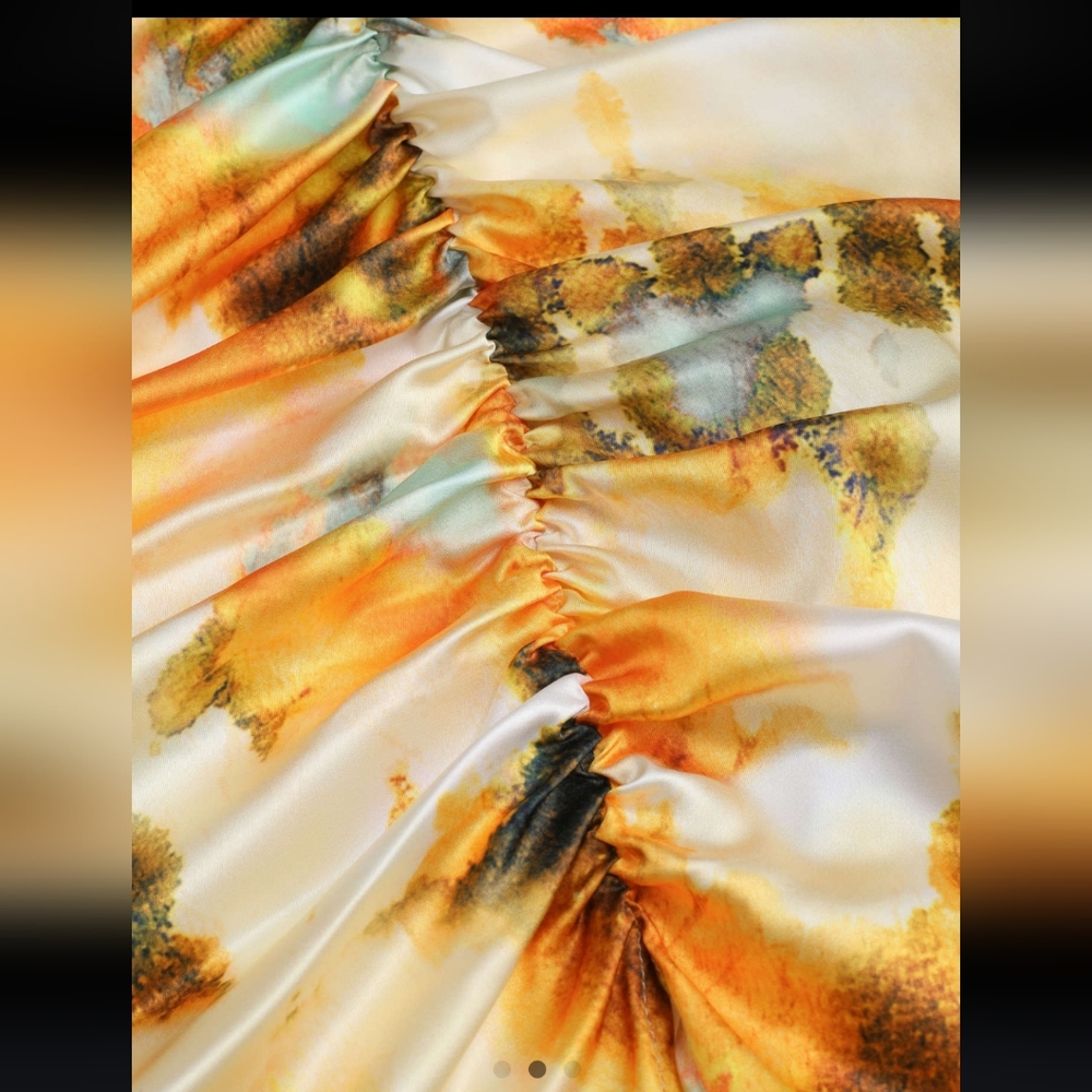 Cider illusion tie dye ruched midi dress - Picture 8 of 8